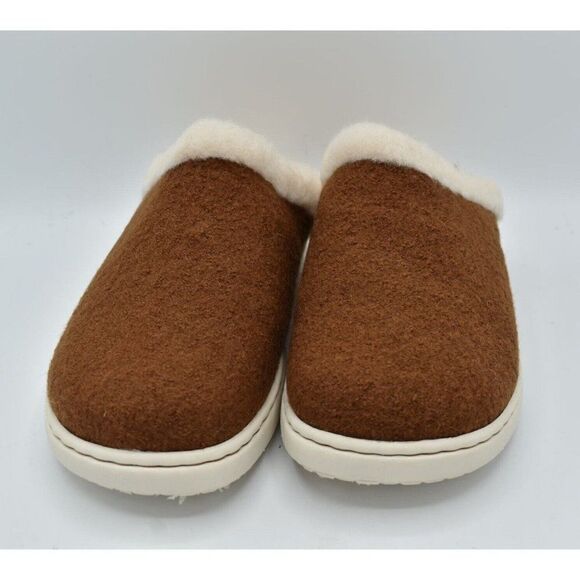 Born Womens Size 10 Zoe Brown Wool Slip On Slippers Shoes - Picture 8 of 12
